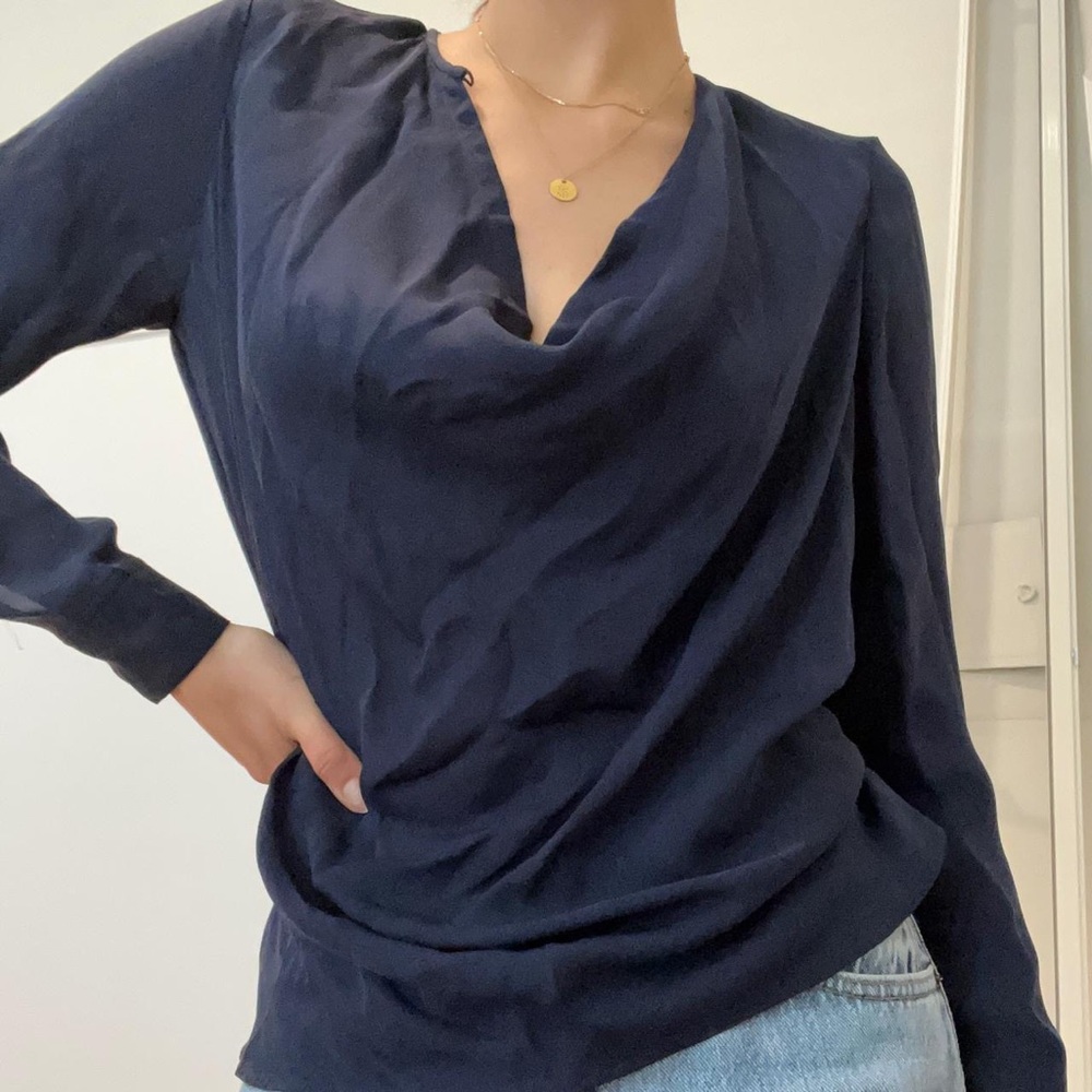 VINCE Navy Blouse